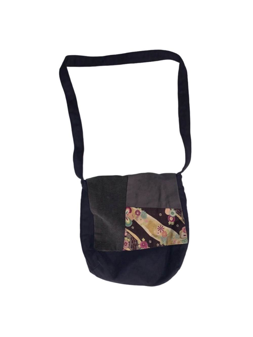 Women's Summer Navy Multicolor Patchwork Crossbody Bag